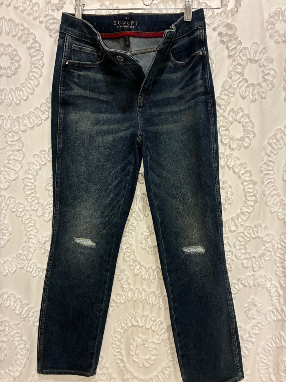 WHBM the sculpt straight crop jean size 2